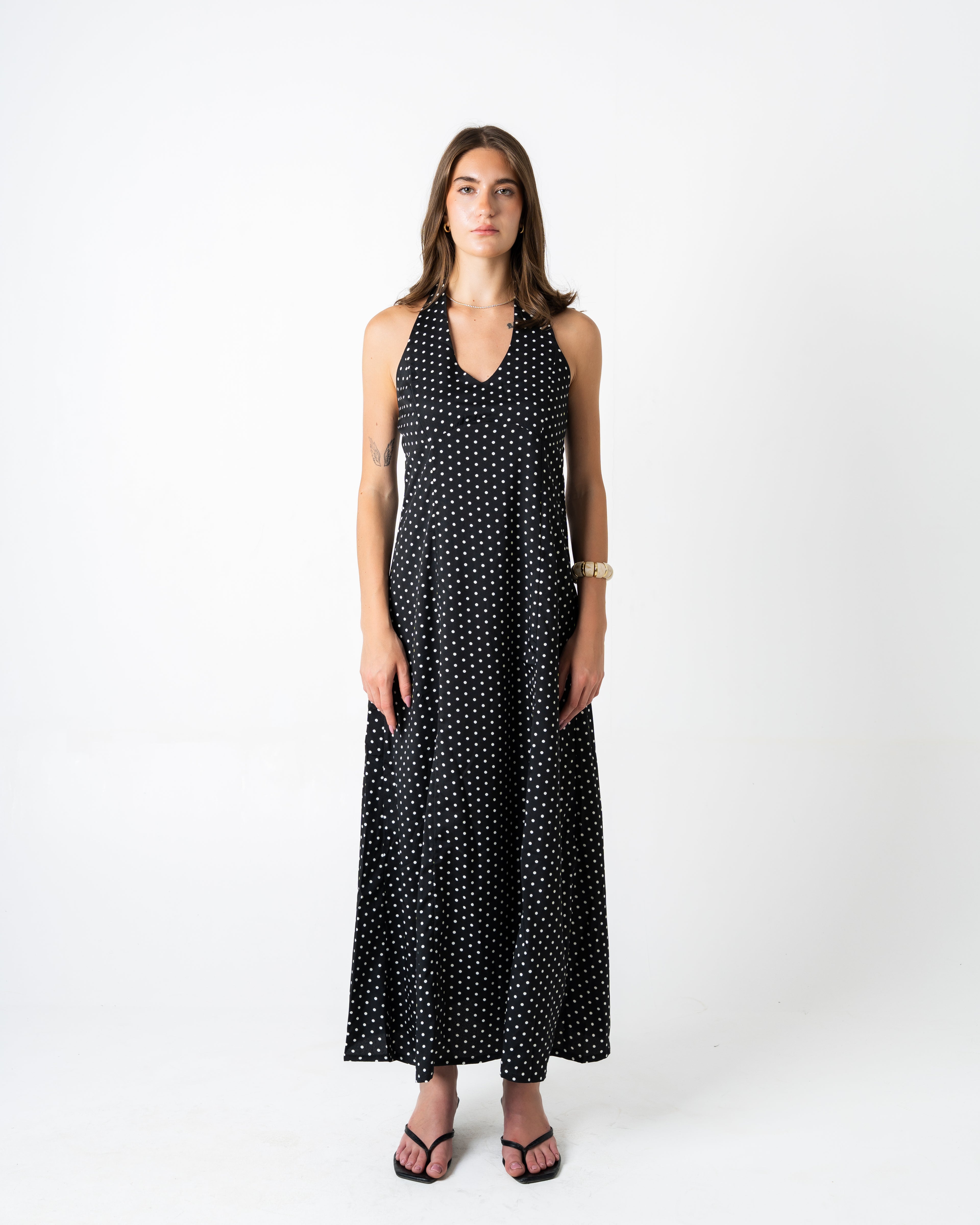 Polka Dots Dress - Black