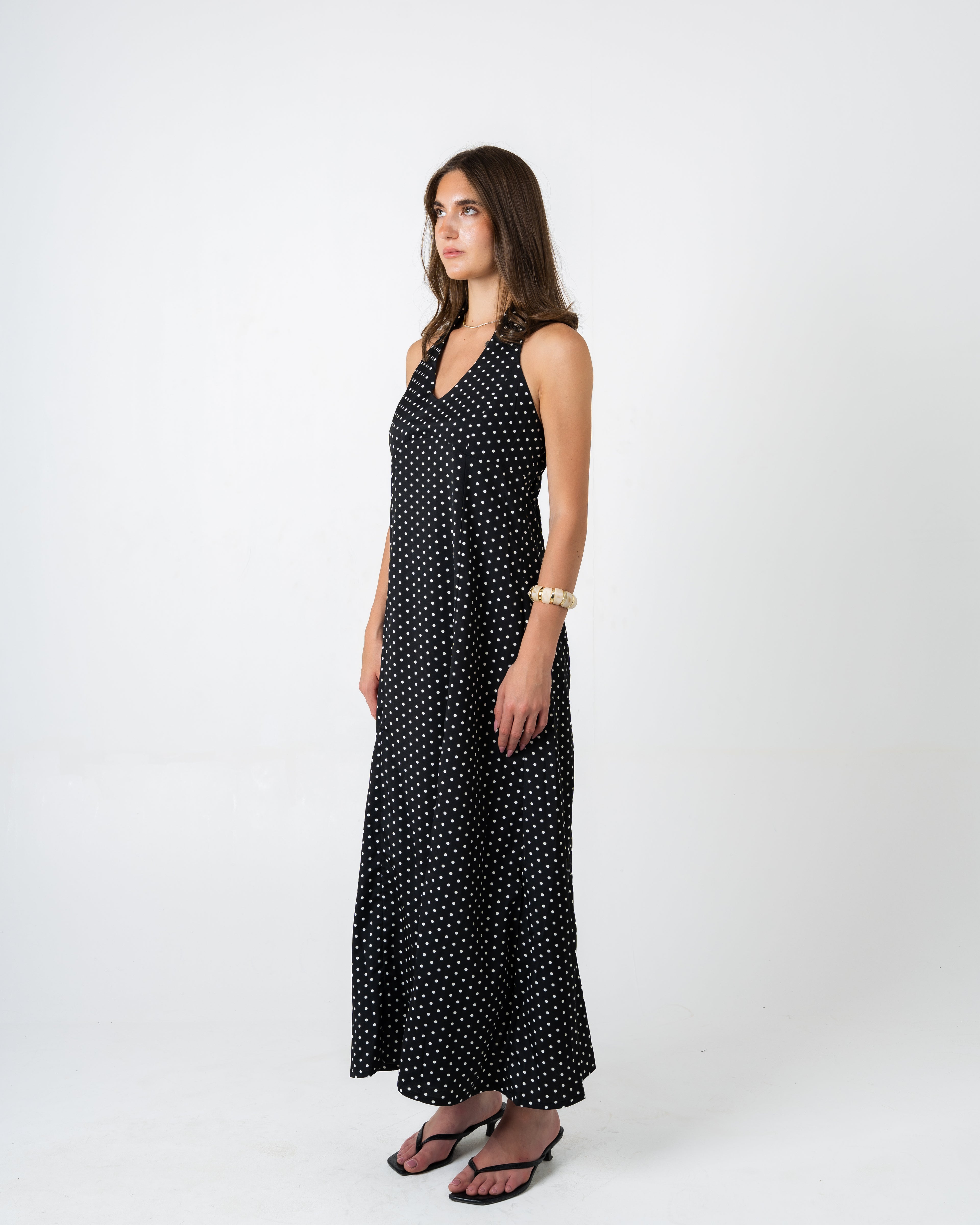 Polka Dots Dress - Black