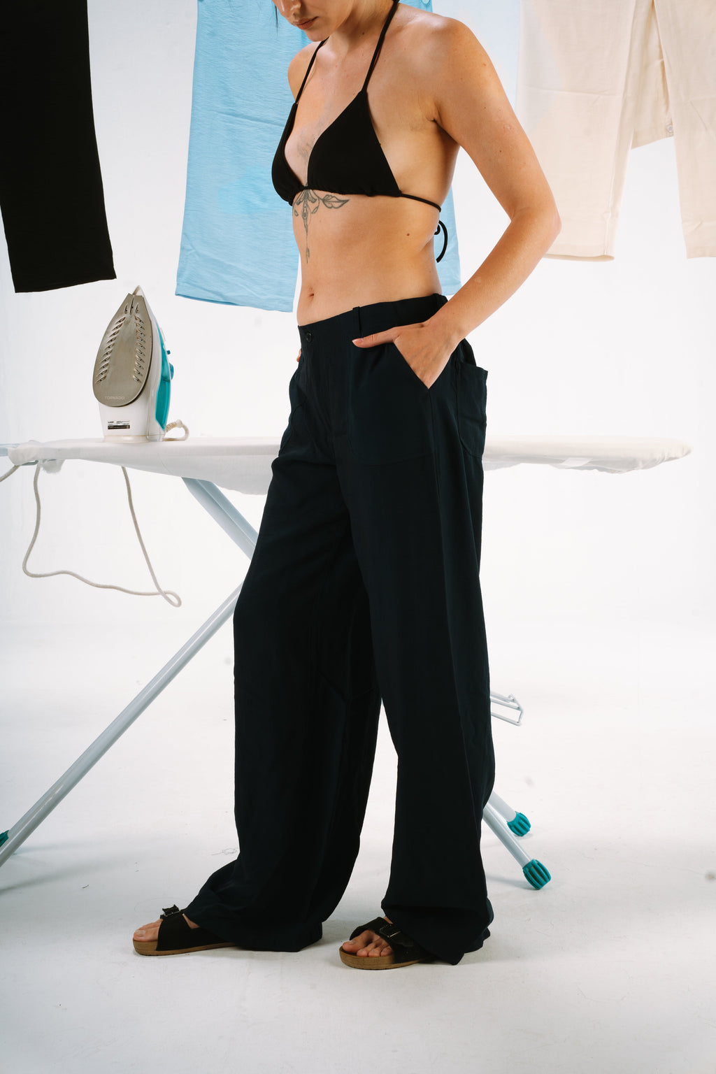 Olive Linen Pants