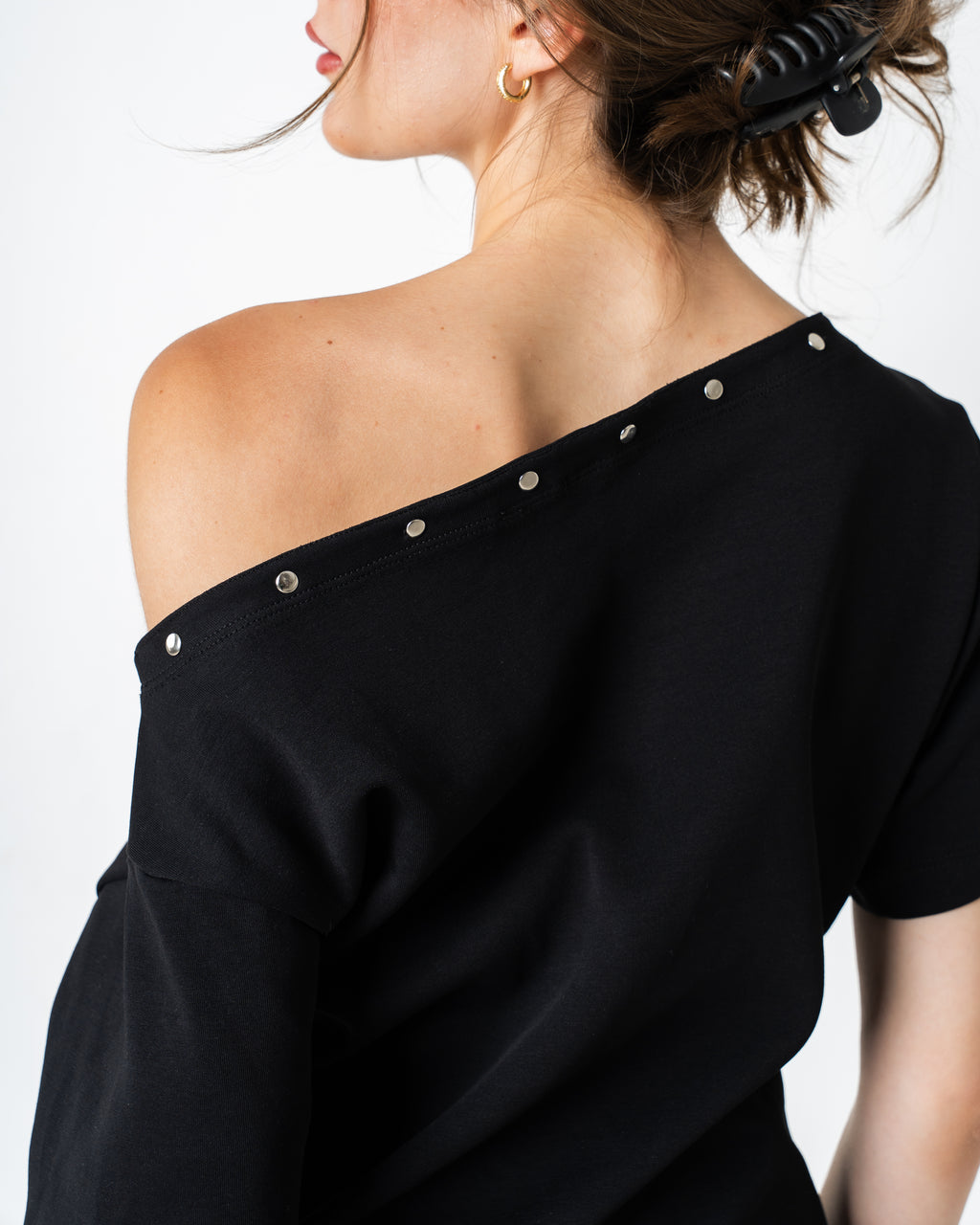 Off shoulder t-shirt - Black