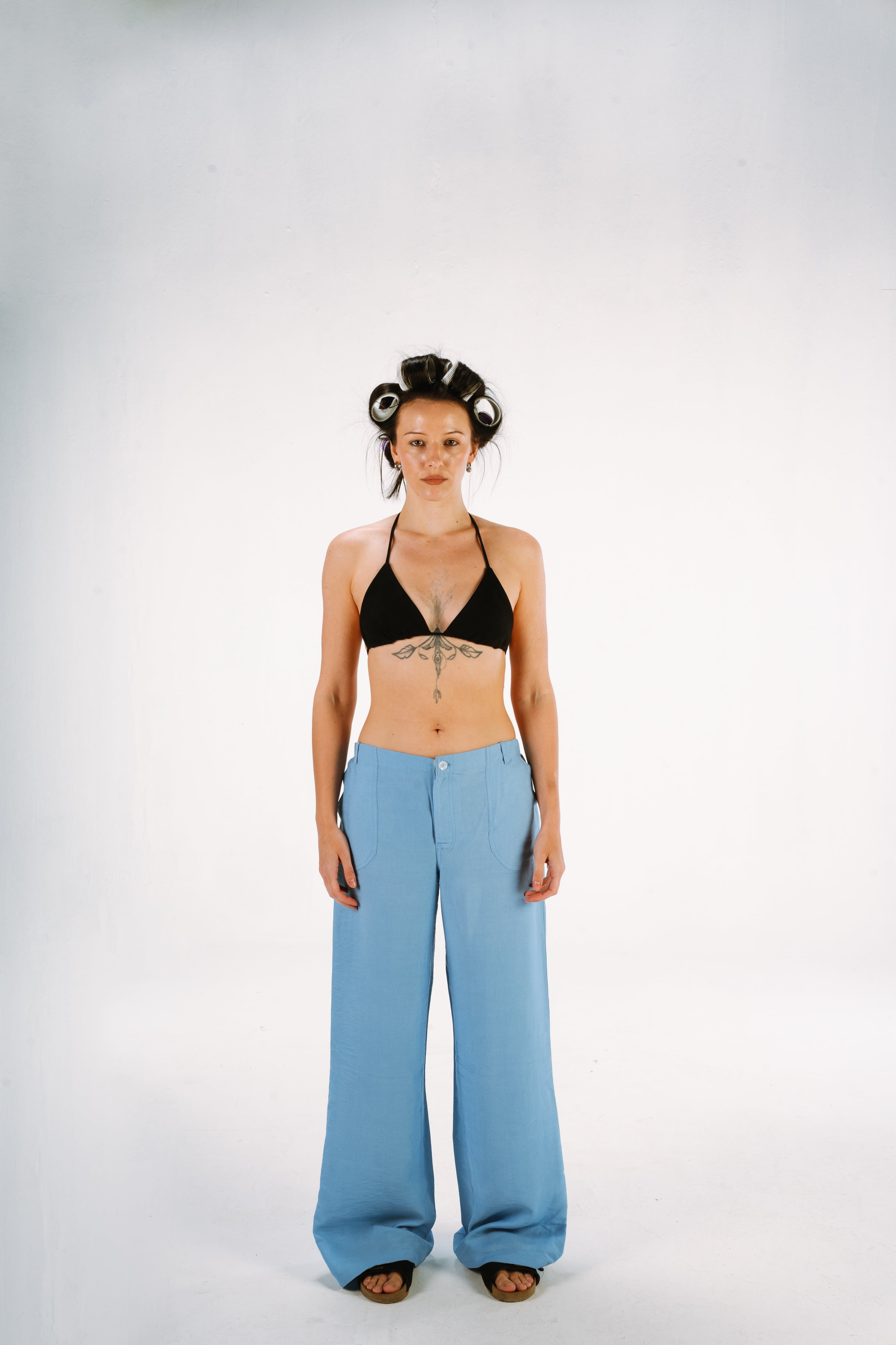 Baby Blue Linen Pants