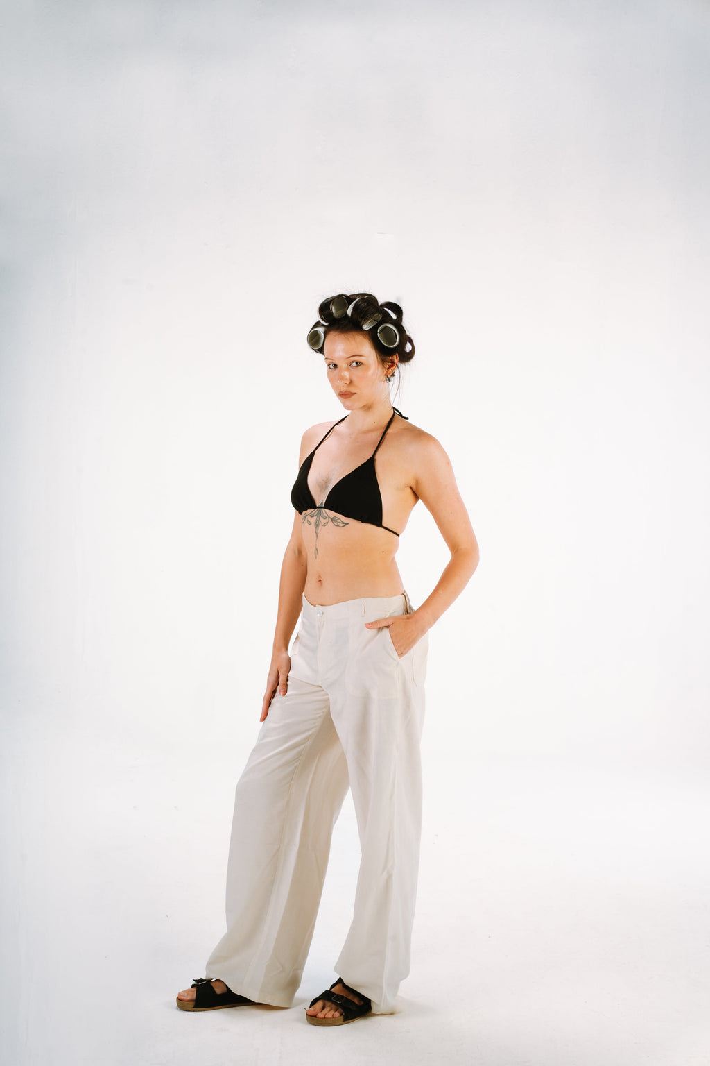 Beige Linen Pants