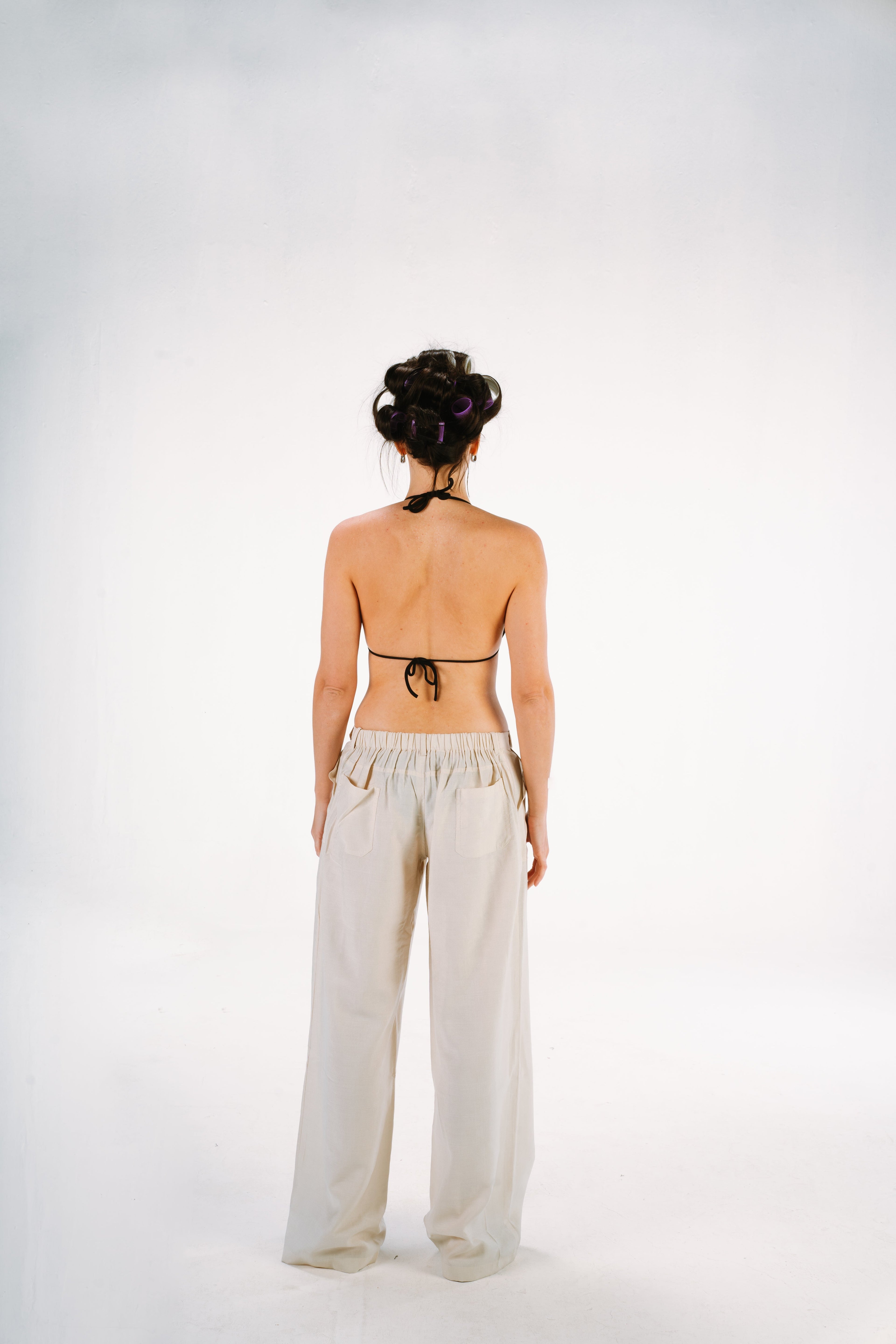 Beige Linen Pants