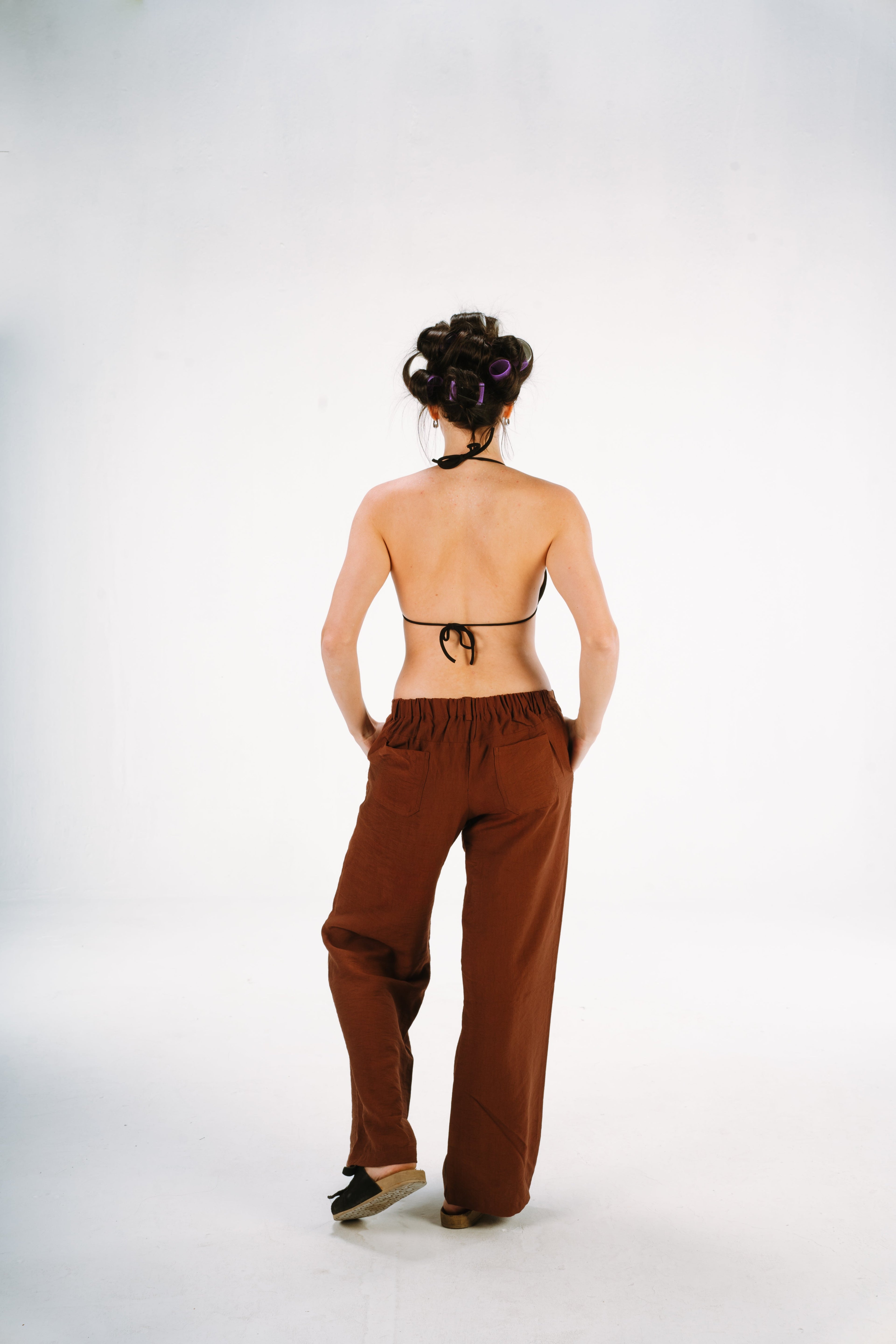 Brown Linen Pants