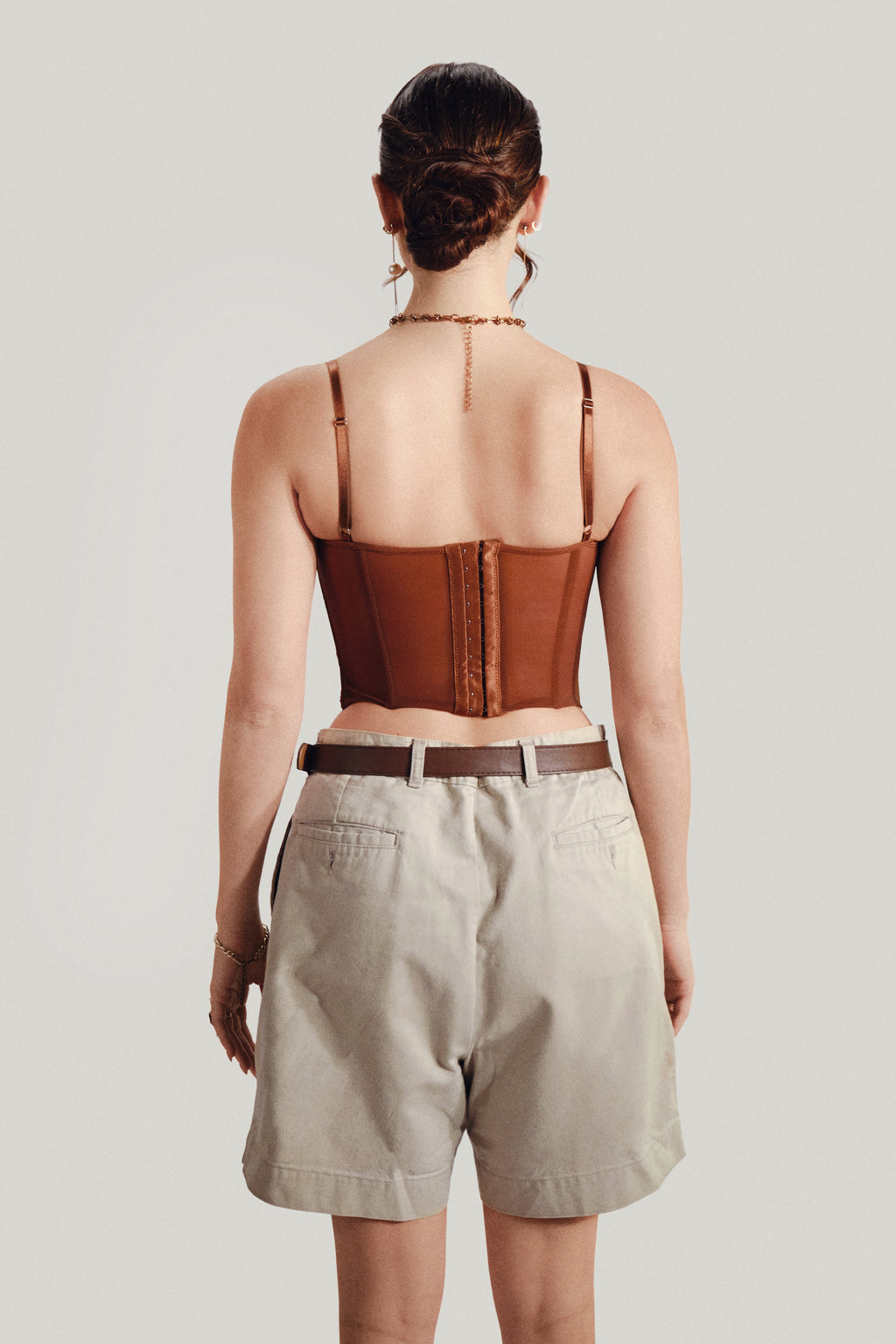 Lace Corset in Brown
