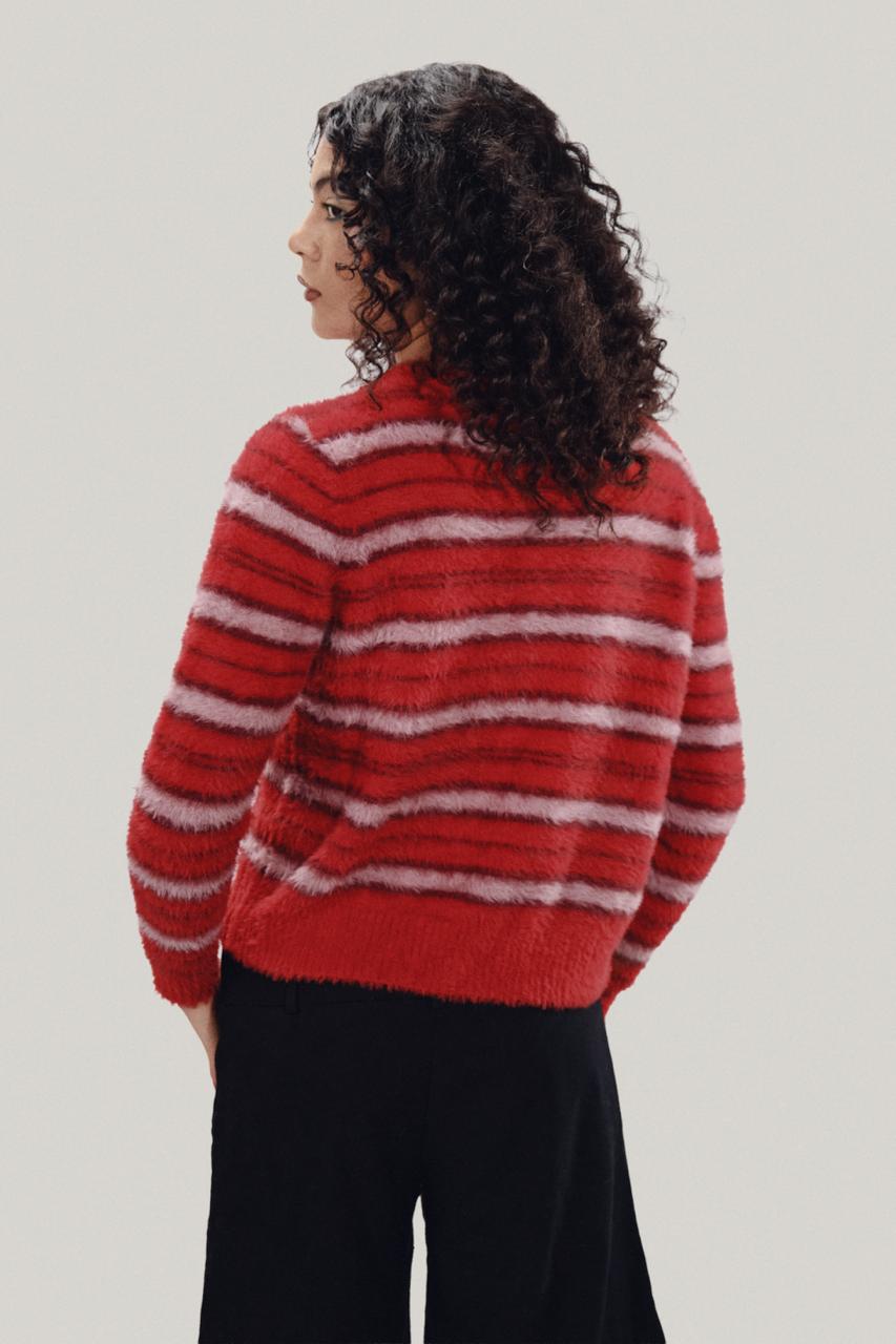 Red Velvet Cardigan