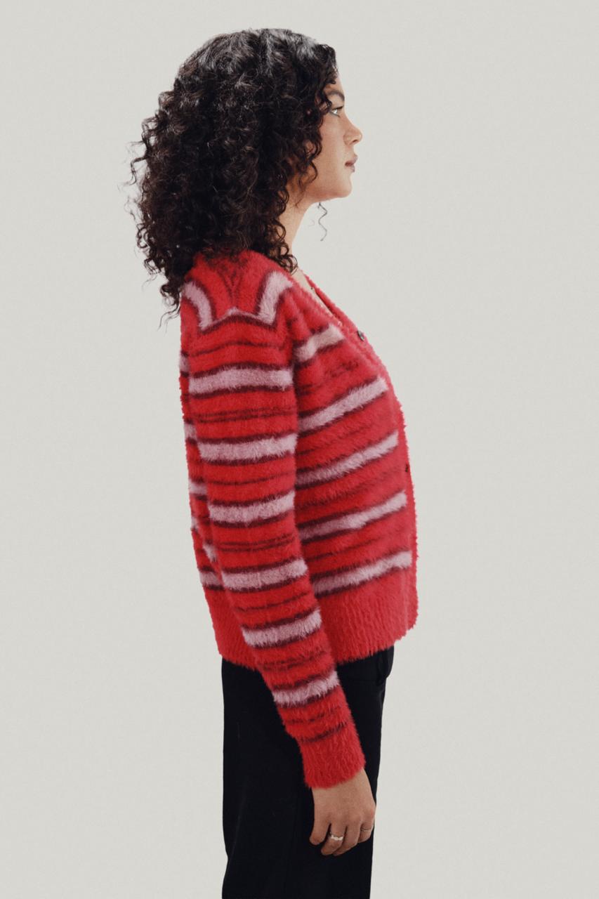 Red Velvet Cardigan
