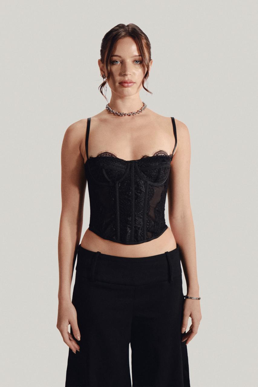 Lace Corset in Black