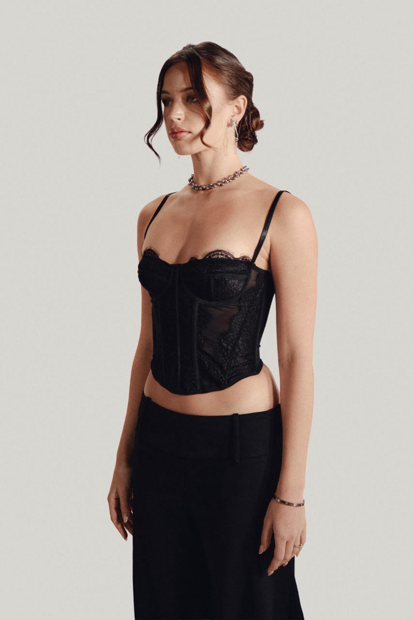 Lace Corset in Black